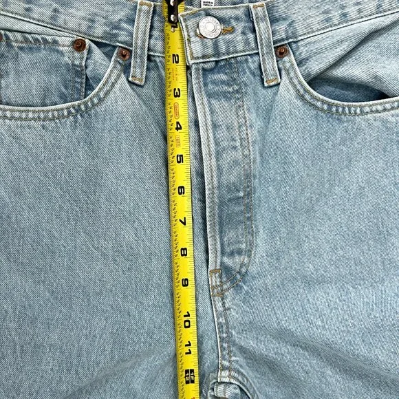 Re/Done 90s High-Rise Loose Jeans NWOT Button Fly Rigid Denim Sz 28 - Picture 5 of 10